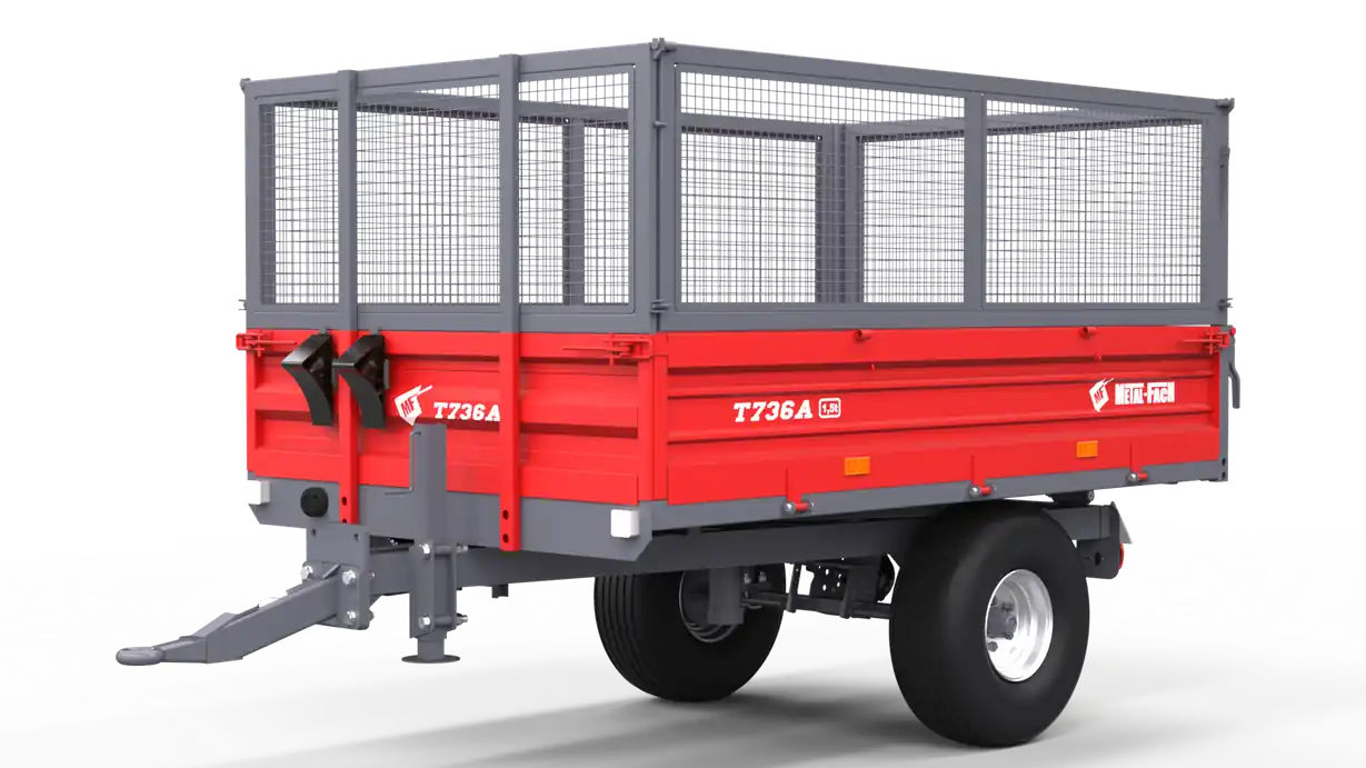 Przyczepa ciężarowa rolnicza METAL-FACH T736A 1,5t, zdjęcie 4