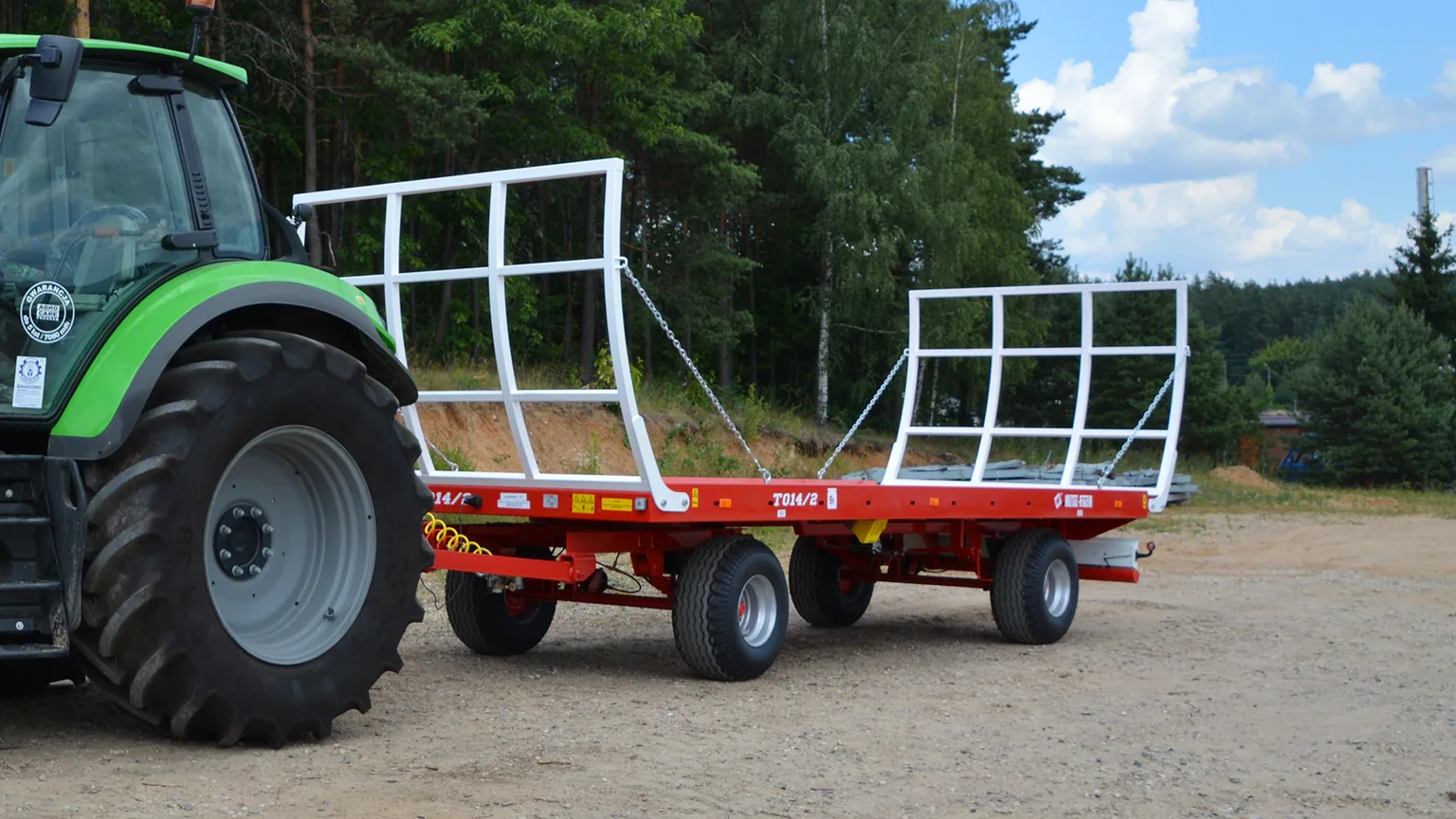 Przyczepa platforma do bel dwuosiowa METAL-FACH T014/1 7t, zdjęcie 2