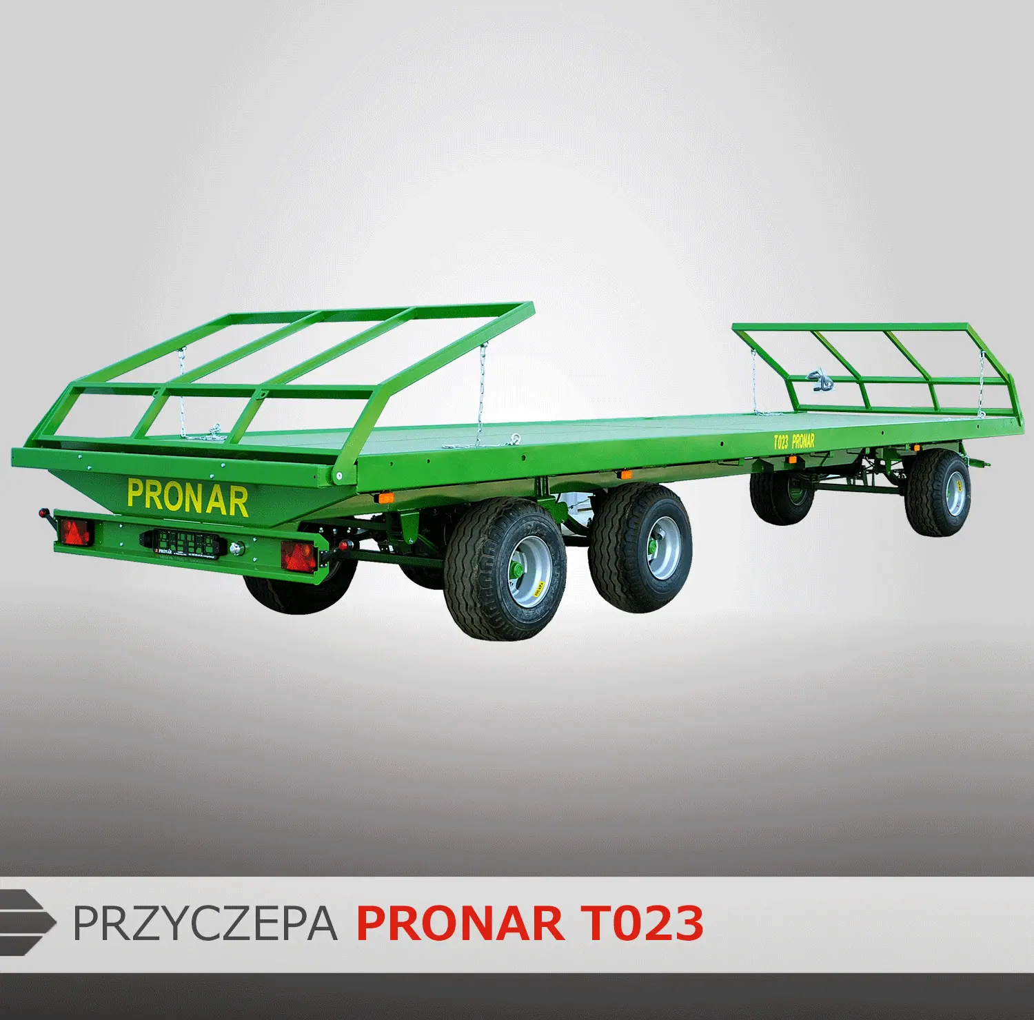Przyczepa platformowa do bel PRONAR T023 11,3T, zdjęcie 1