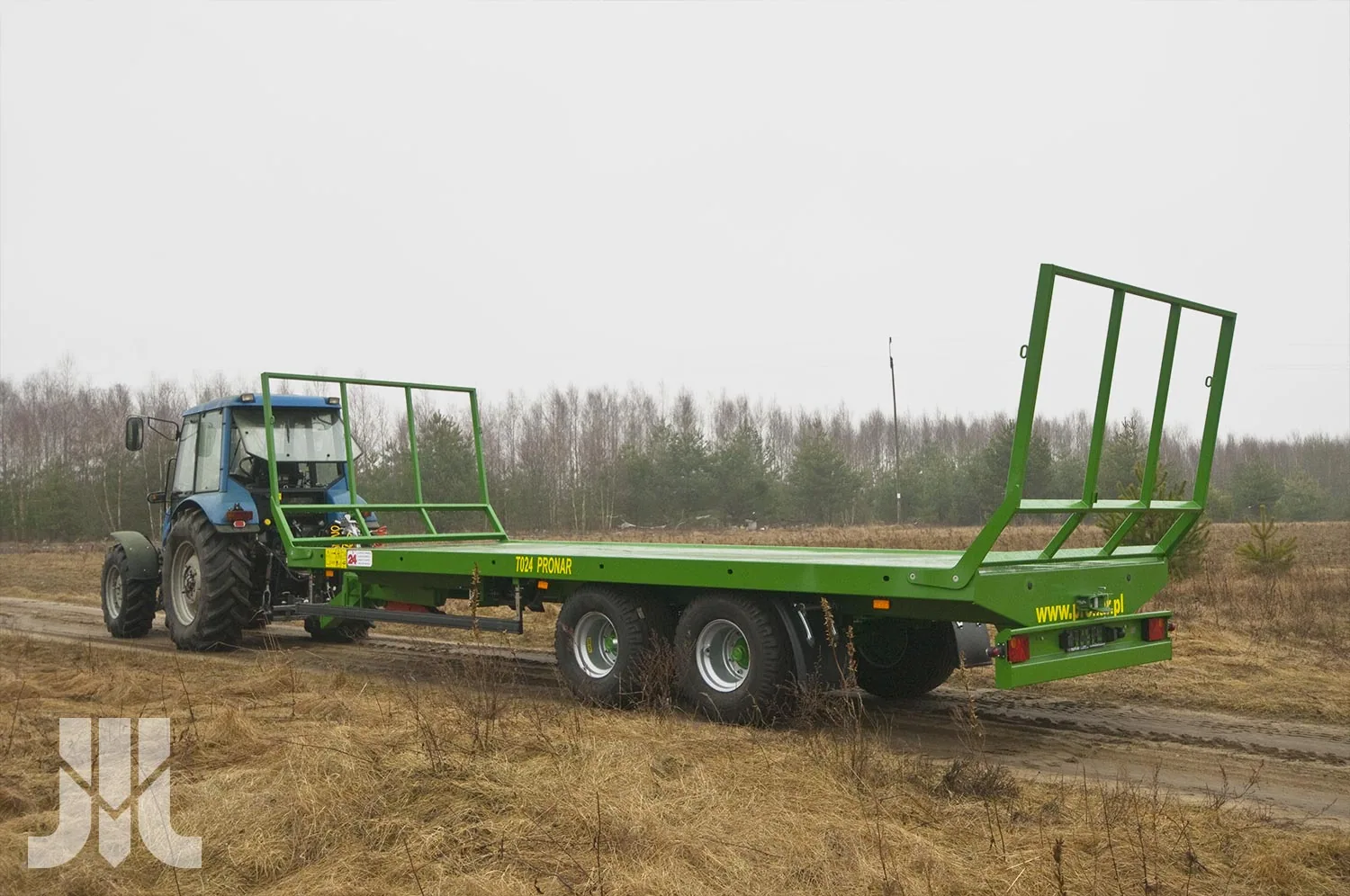 Przyczepa platformowa do bel tandem PRONAR T024M 8,7t, zdjęcie 1