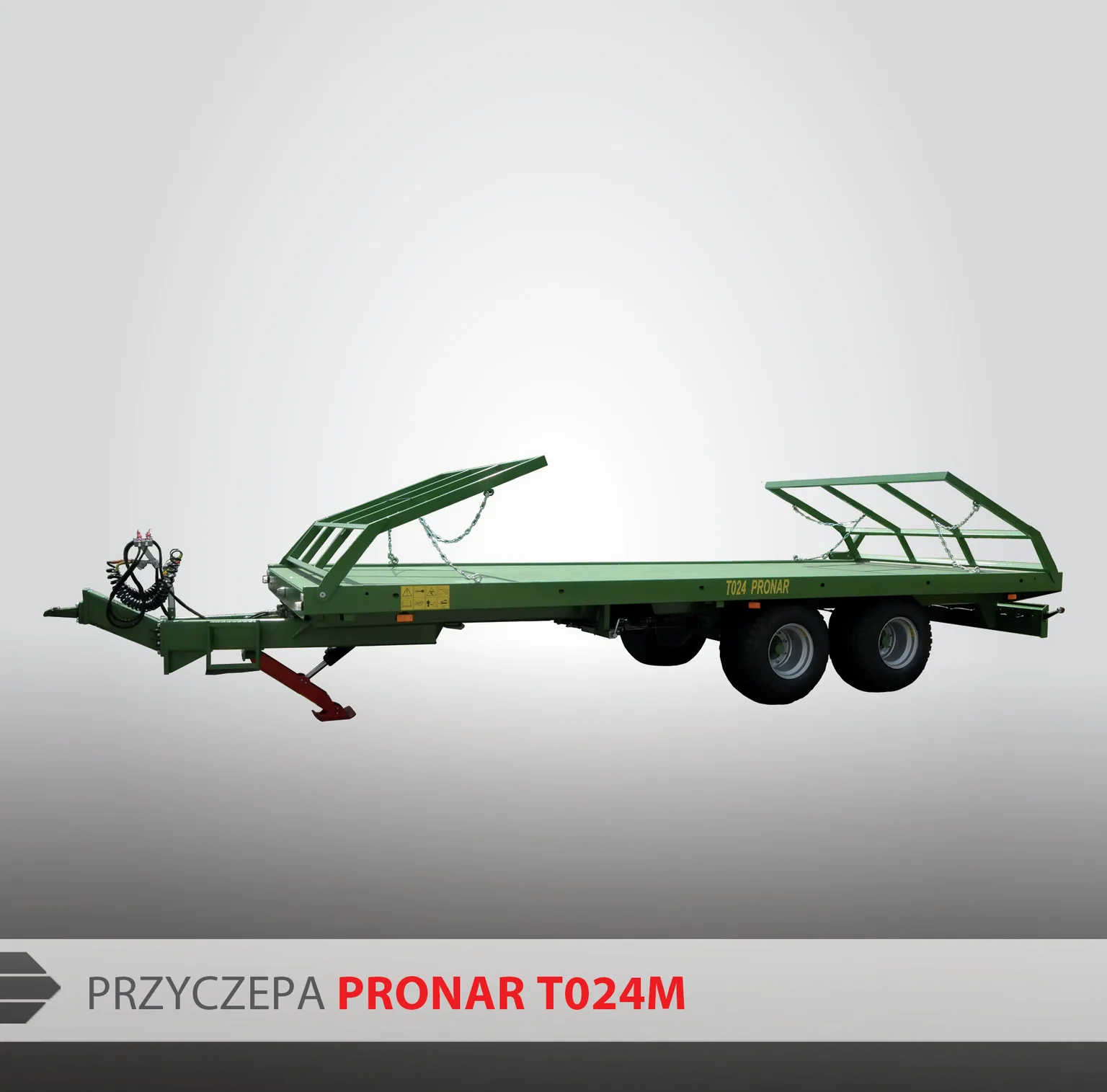 Przyczepa platformowa do bel tandem PRONAR T024M 8,7t, zdjęcie 2